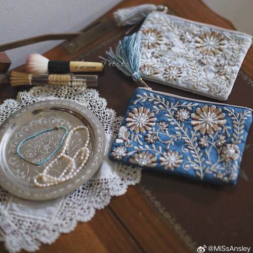 手工刺绣印度化妆包复古风