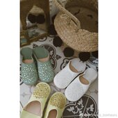 bonheurs｜进口INS风摩洛哥制羊皮刺绣拖鞋 Les petits 居家