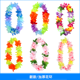新款加厚花环夏威夷草裙舞装扮配饰学生运动会开幕式颁奖发光花环