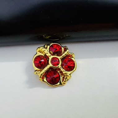 绮进口浅金色D红色捷克水钻水晶貂皮裘皮大衣毛衣金属纽扣29mm