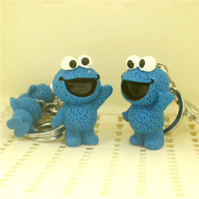 可爱卡通红怪公仔钥匙扣包挂件吊饰蓝色大鸟玩具娃娃摆件手办挂饰