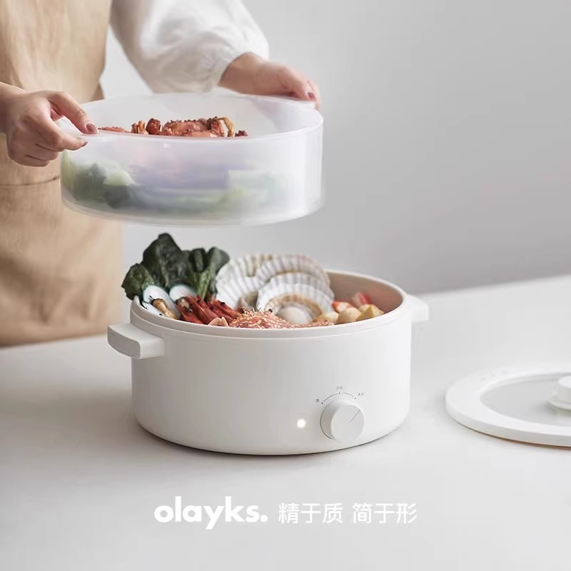 olayks欧莱克机械电火锅蒸煮