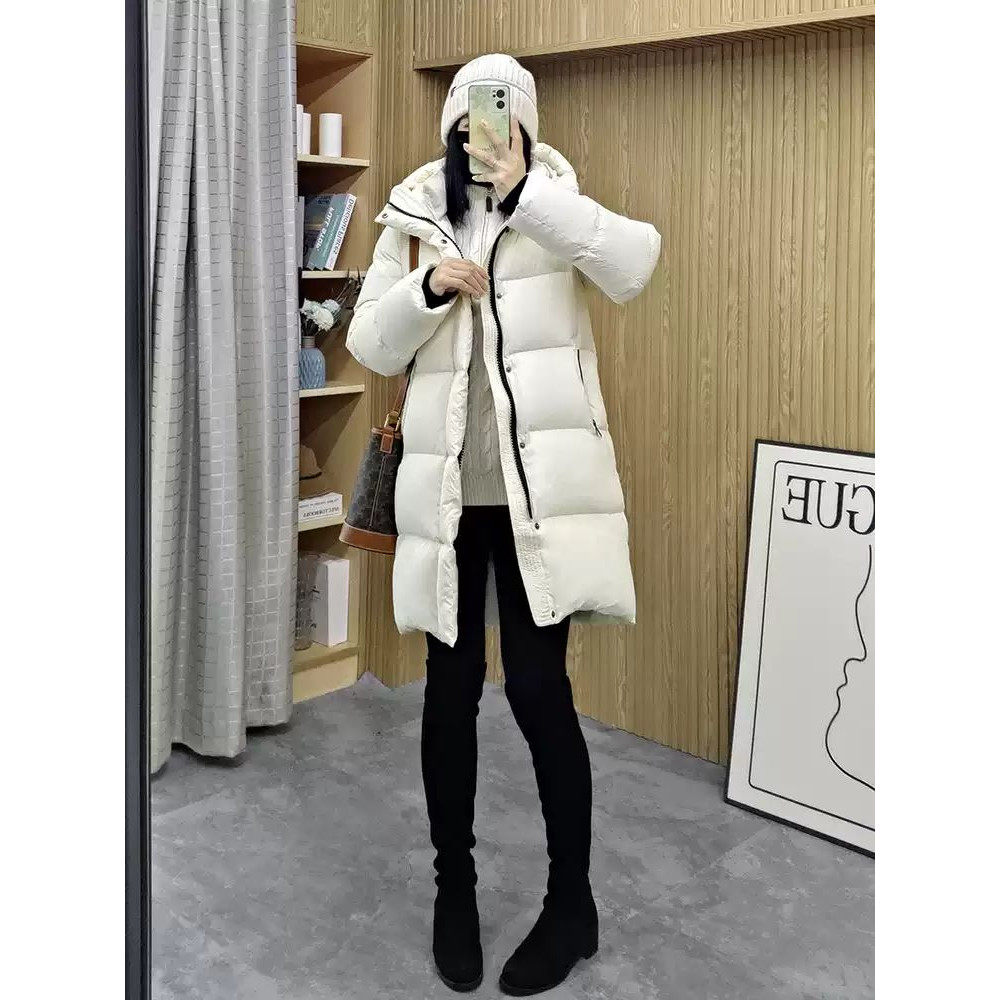 超厚女款套中长款显瘦保暖羽绒服