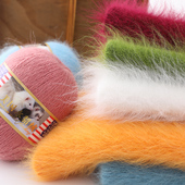 美国长毛水貂绒线 围巾线 貂毛线 水貂绒毛线 手编机织长毛水貂绒