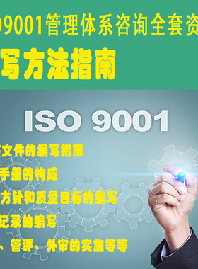 ISO9001管理体系咨询全套资料编写方法指南内审管评外审实施