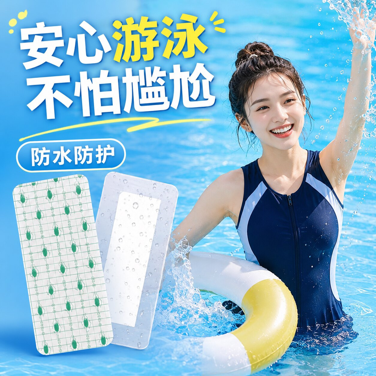 游泳水上乐园私密防护贴