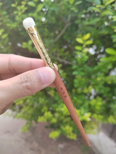 艾诺琪化妆刷光橙茶系列f206细光峰羊毛短毛眼影刷眼尾刷微瑕疵