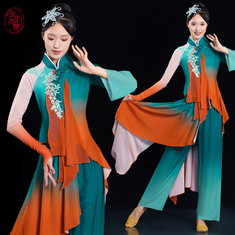 胶州秧歌舞蹈服飘逸扇舞