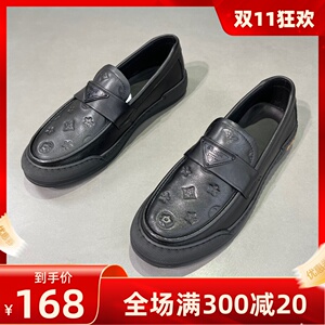 枫之时尚秋季一脚蹬懒人鞋轻便舒适透气男鞋软面驾车鞋牛皮豆豆鞋