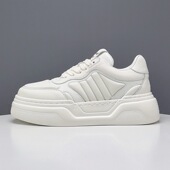 枫之时尚 网红板鞋 秋冬厚底增高小白鞋 轻奢舒适透气不臭脚牛皮男士