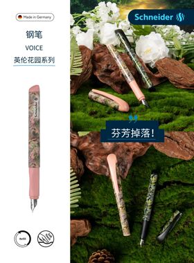 施耐德英伦绣色Voice小学生专用三四年级练字F尖可替换墨囊钢笔