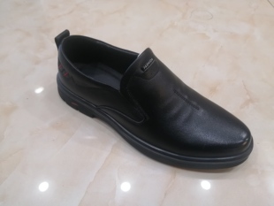 邦赛男鞋秋季新款真皮圆头深口低帮牛皮休闲鞋软底软面男鞋