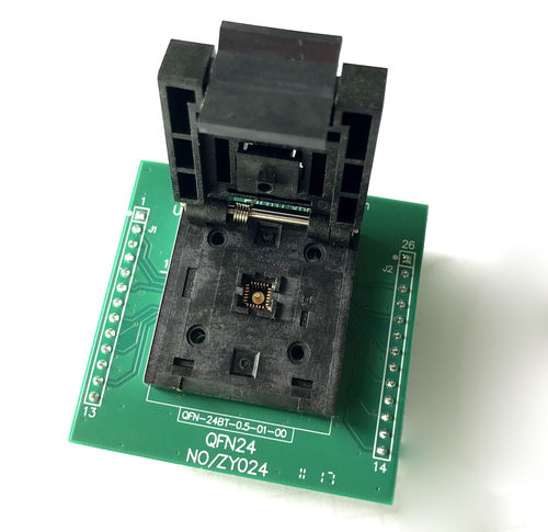 周立功 ZY024A IC适配器/ZLG X8/5000U-PLUS/T9000 烧录座 QFN24