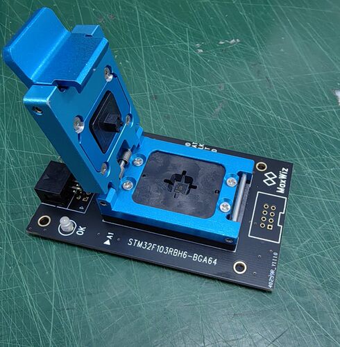 迈斯威志专用烧录座STM32L412RB16-BGA64 编程座 UBGA64 STM8专用