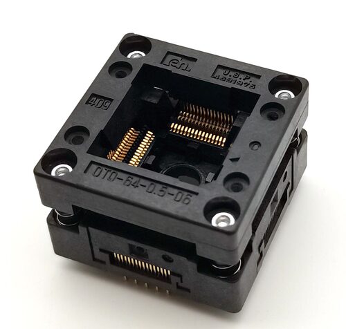 Enplas原装正品 OTQ-64-0.5-06 QFP64 编程座 测试座 烧写座 IC座