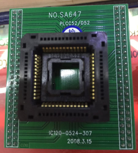 SA647-B5202 测试座  烧录座 编程座 适配座 西尔特 PLCC52