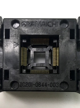 100%日本原装YAMACHI测试座 烧录座 烧写座QFP64 IC201-0644-003