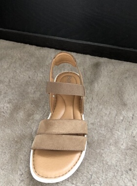 born 超轻！  头层牛皮双一字平底凉鞋6 8