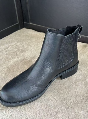 born头层牛皮时尚舒适女士切尔西短靴6 7 8 9