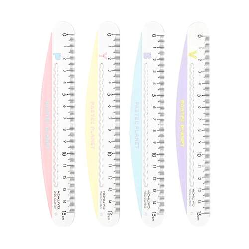 kokuyo国誉淡彩星球波浪弯弯尺