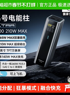 【3C认证】CUKTECH酷态科15号电能柱Ultra移动电源20000mAh充电宝