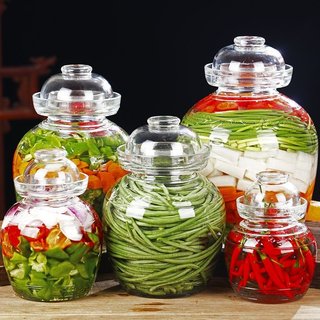 四川泡菜坛子家用酸菜玻璃缸加厚容器腌菜罐老式密V封腌制咸菜罐