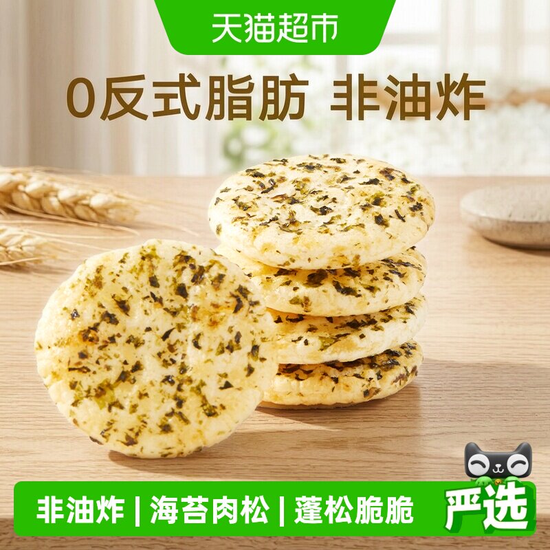 宝宝馋了肉松海苔香脆胚芽米饼小圆饼儿童零食