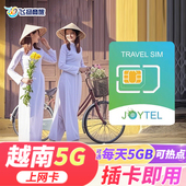 越南电话卡5G 30天 4G流量上网卡手机SIM卡芽庄河内旅游5