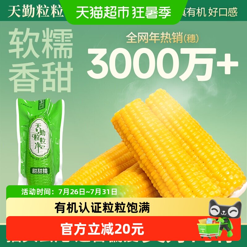 天勤粒粒净黄糯玉米黄金中段