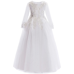 女童10岁春夏连衣裙超洋气中大童主持人走秀晚会礼服儿童公主裙子