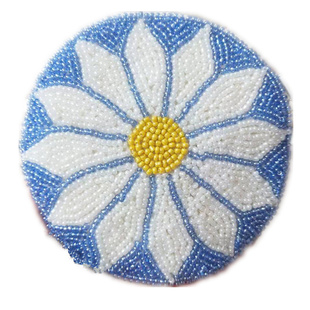 新款森系小清新雏菊单肩斜挎零钱包手工珠绣材料包网红钱包硬币包