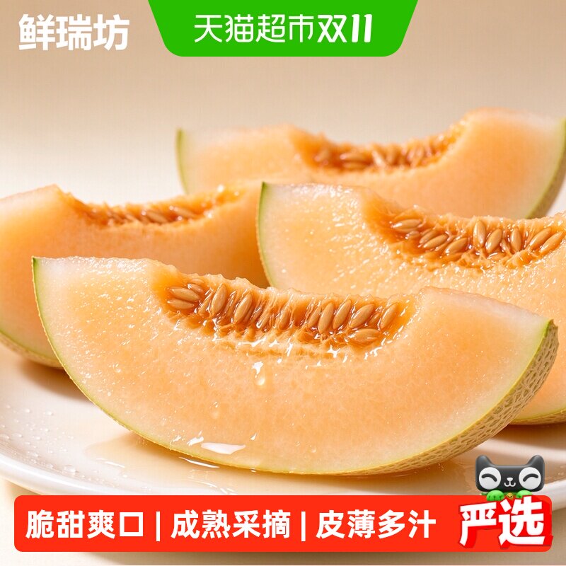 鲜瑞坊海南西州蜜瓜新鲜哈密瓜脆甜新鲜甜瓜【下拉详情领优惠】