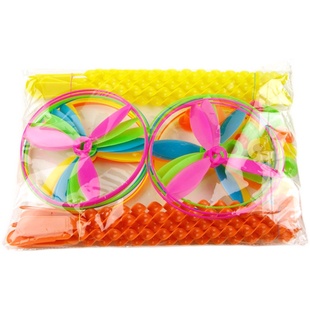 塑料飞天仙子发光竹蜻蜓玩具手推飞碟带灯飞盘蜻蜓耐玩儿童飞行器