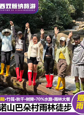 云南西双版纳基诺山雨林徒步一日游 赠成人雨鞋 独家经营项目全含