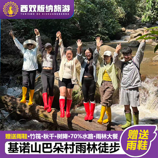 云南西双版纳基诺山雨林徒步一日游 赠成人雨鞋 独家经营项目全含
