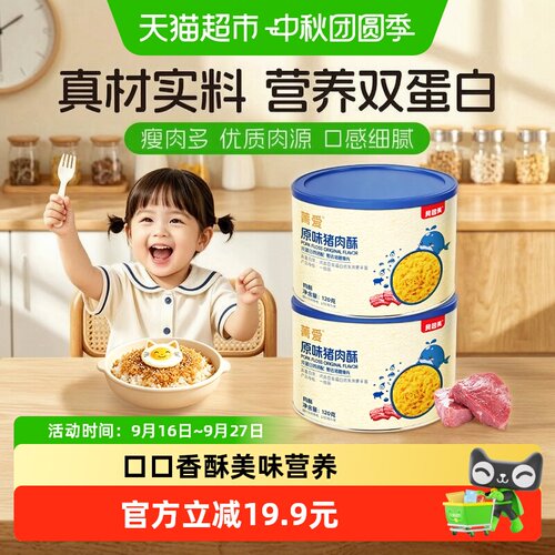 贝因美原味猪肉酥易咀嚼120g*2盒