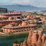 弥勒东风韵美憬阁精选酒店2晚+迷你吧+旅拍+东风韵景区