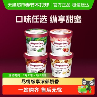 哈根达斯冰激凌小杯雪糕多口味选择草莓巧克力香草夏威夷果