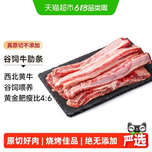 中农顺牛肋条国产正宗黄牛肉谷饲整块去骨原切烤肉烧烤炖煮食材