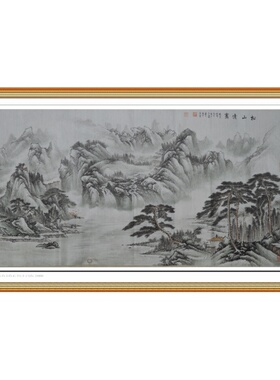 热卖一枫斋自创纯手绘国画仿古四尺横幅十品山水画惊爆翠山推荐