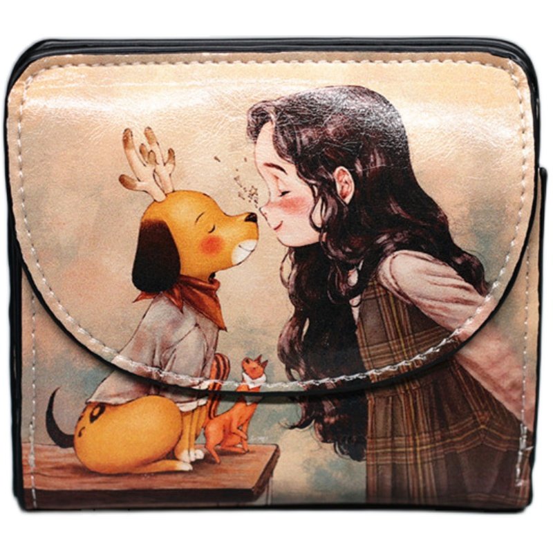 小钱包女横款网红搭扣韩版