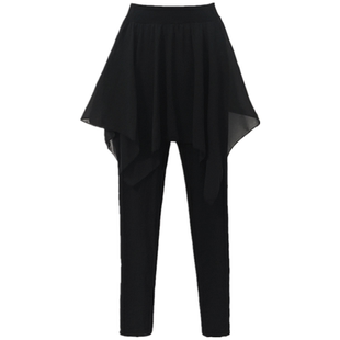 假两件黑色莫代尔形体裤芭蕾舞蹈裤遮屁股帘练功裤短裙裤子一体女