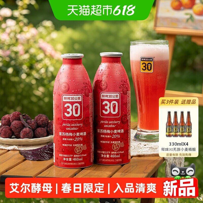 鲜啤30公里精酿果啤紫苏杨梅