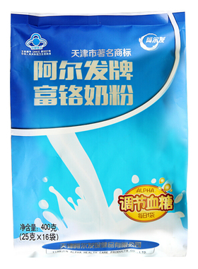 阿尔发富铬奶粉 中老年成人辅助调节血糖糖尿人专用25g/袋*16袋
