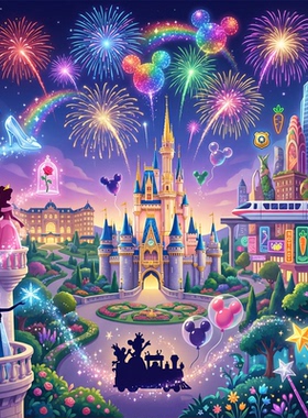 上海迪士尼乐园景点门票多人套餐+1晚上海鹿安花园酒店含早赠景区往返接送