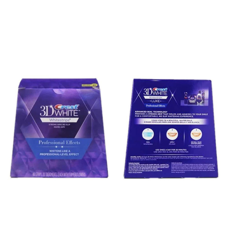 佳洁士美白牙贴美国版crest 3d white加强快速效牙齿去黄6片装
