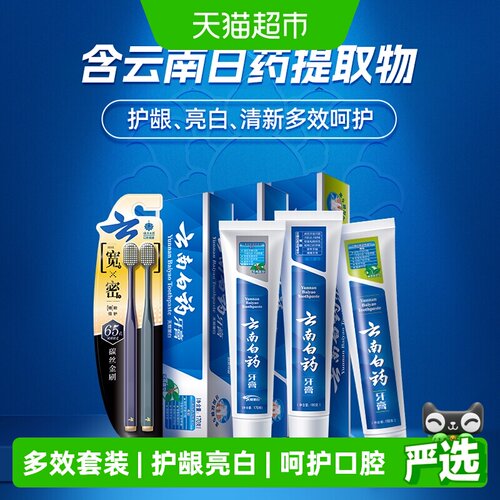 云南白药清新护龈牙膏牙刷套装