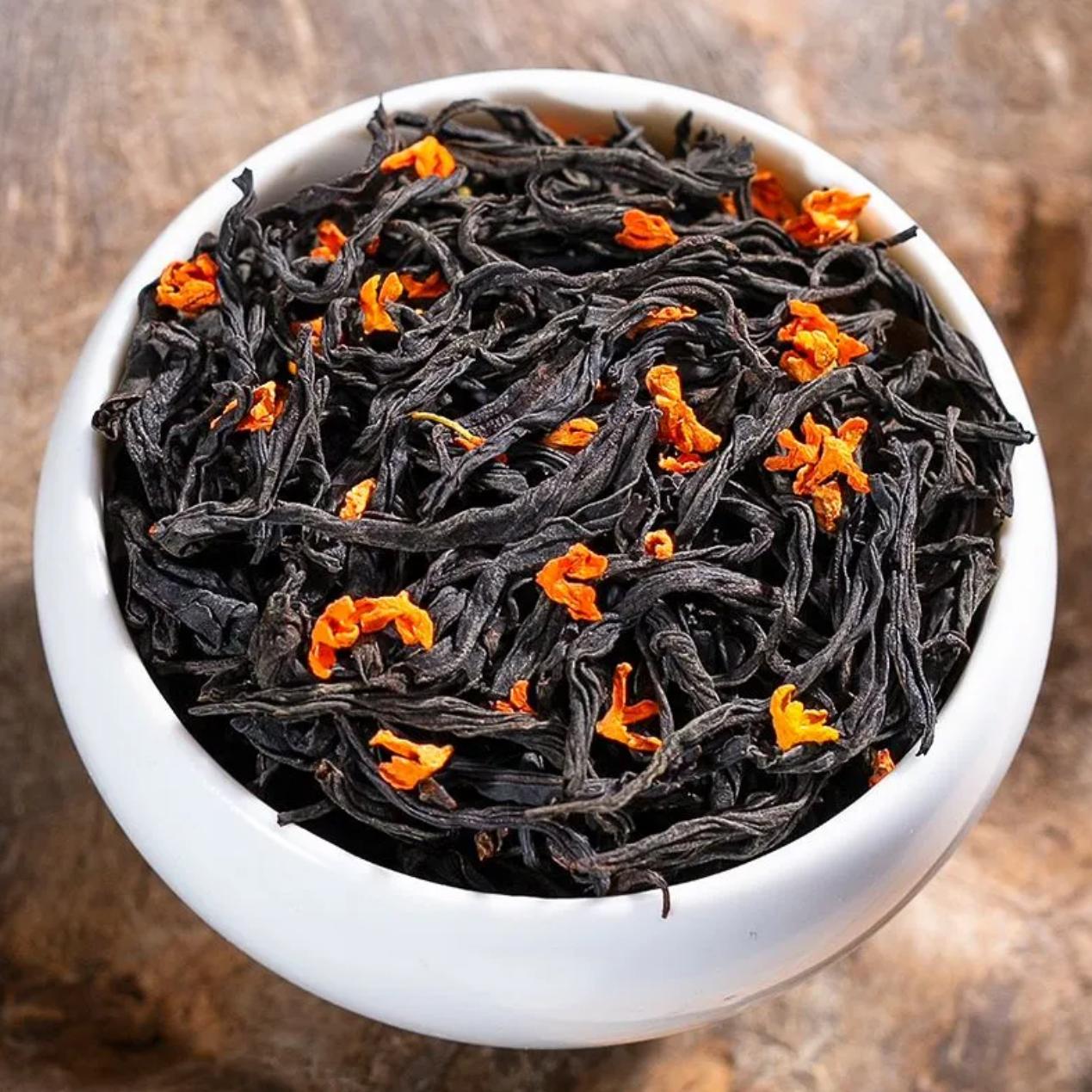 2025精选新茶桂花红茶小种红茶窨桂花香养胃蜜香浓香型新茶送礼