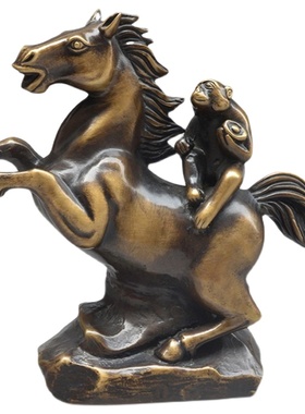 纯铜马上封侯摆件工艺品