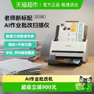 爱普生AI作业批改机DS-530II扫描仪老师标配高清高速PDFA4文档1件